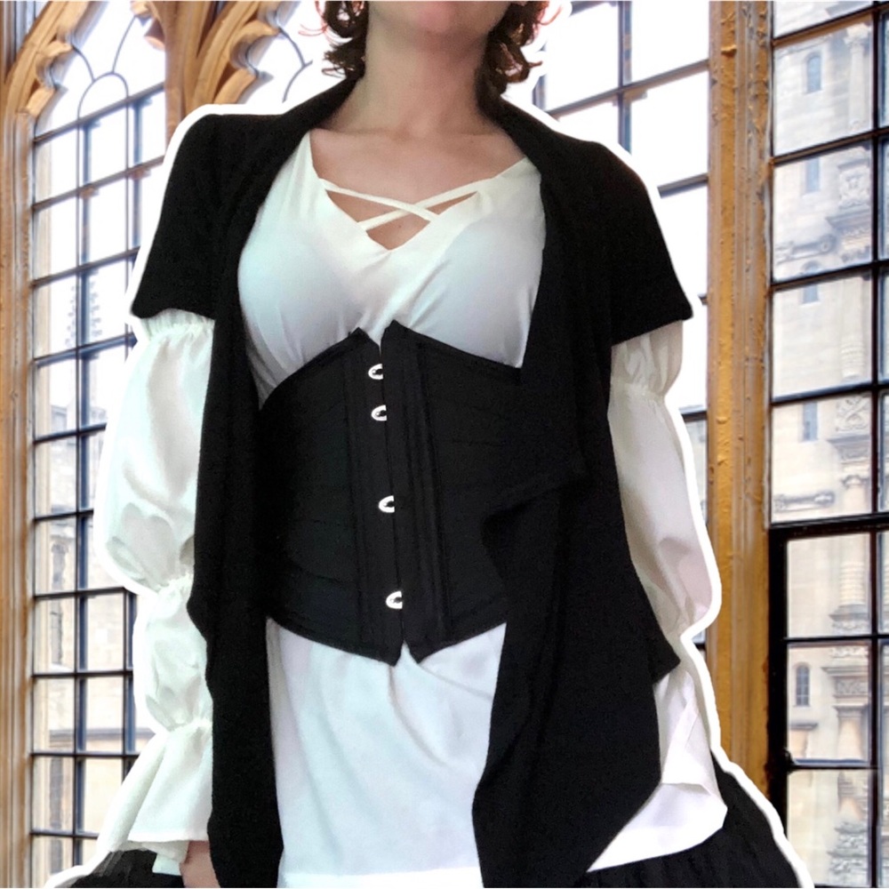 Witchcore Ruffled Cap Sleeve Cardigan, Size M